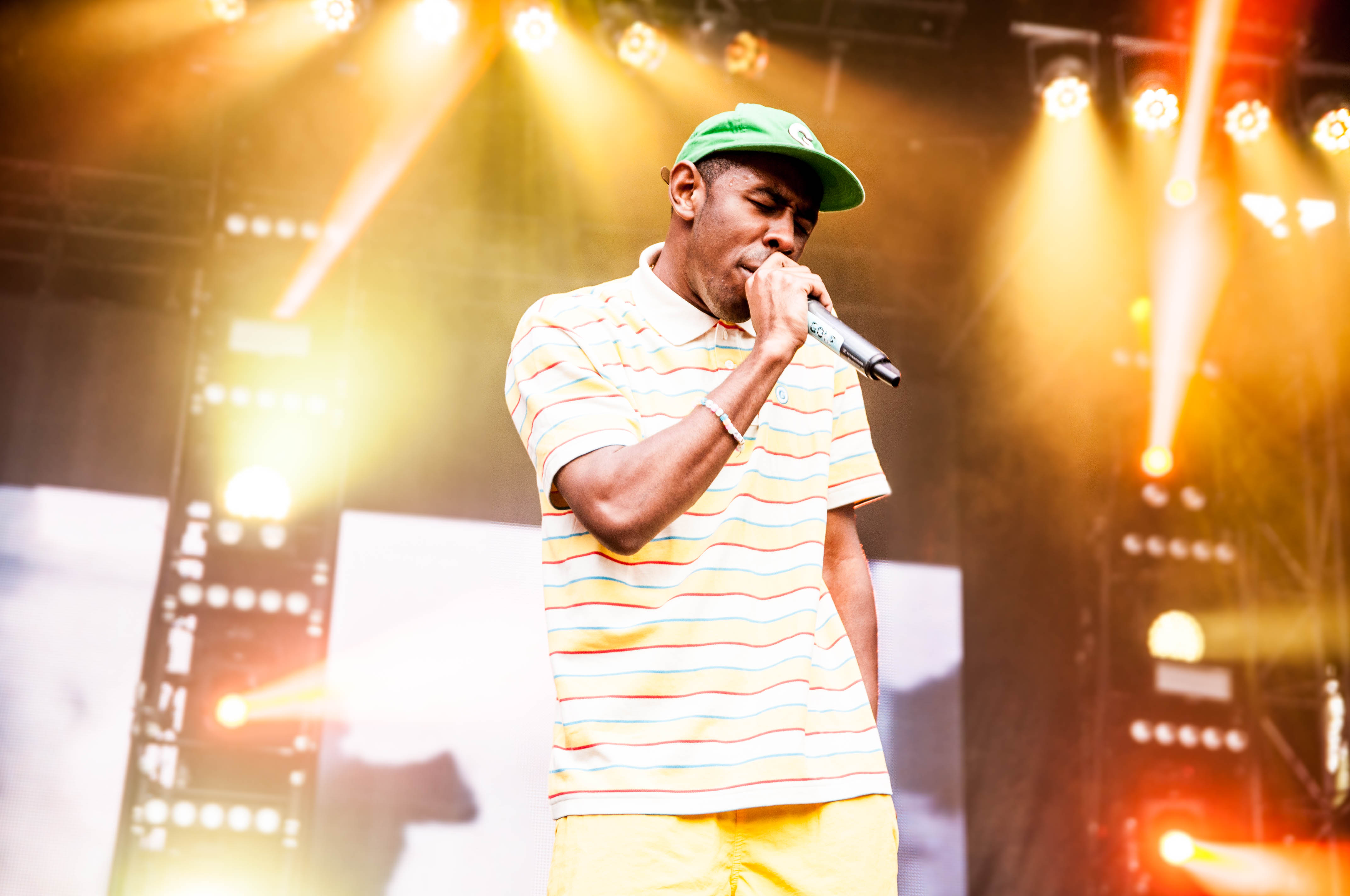 Tyler The Creator performing at the Bumbershoot Music Festival in
