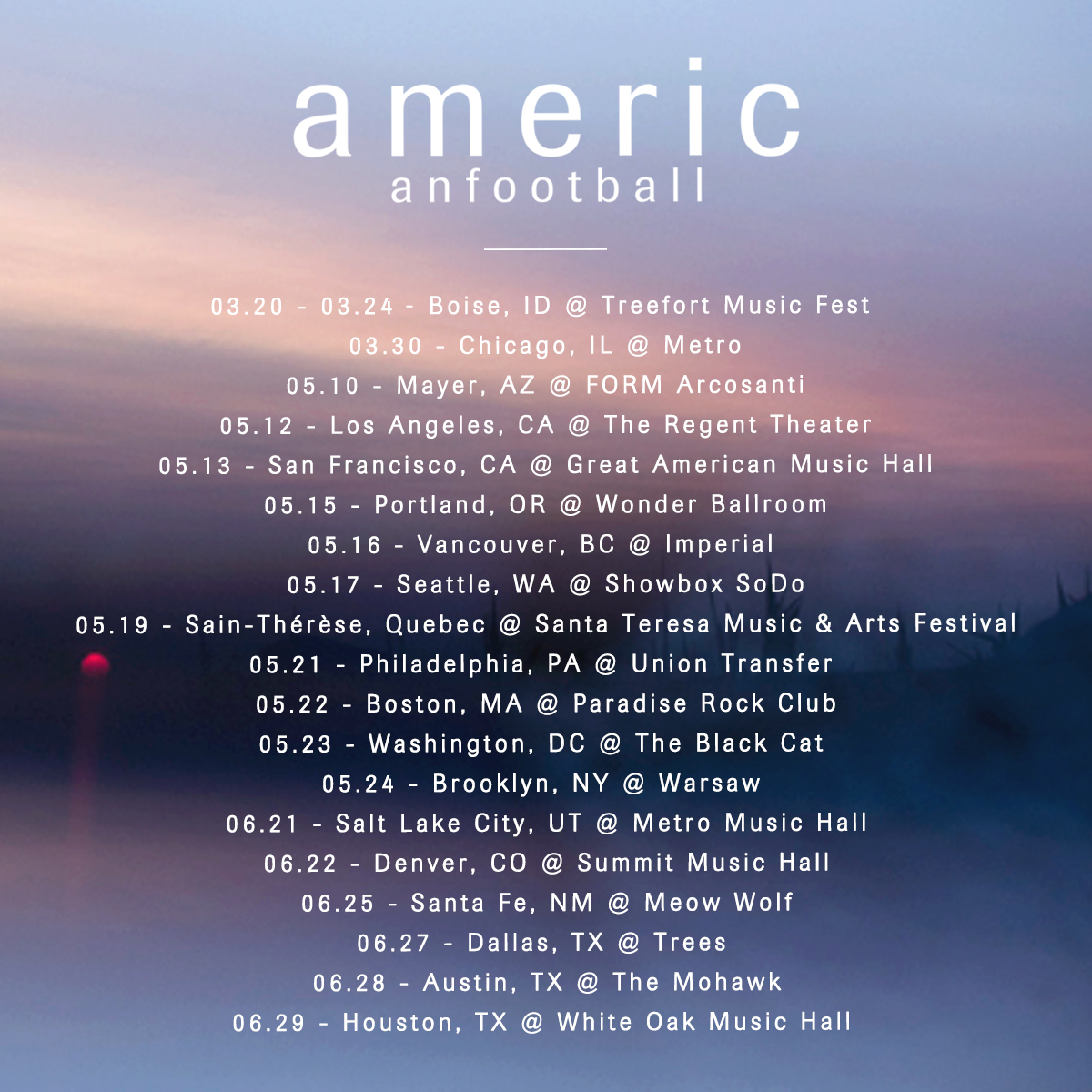 American Football announce US tour Highlight Magazine