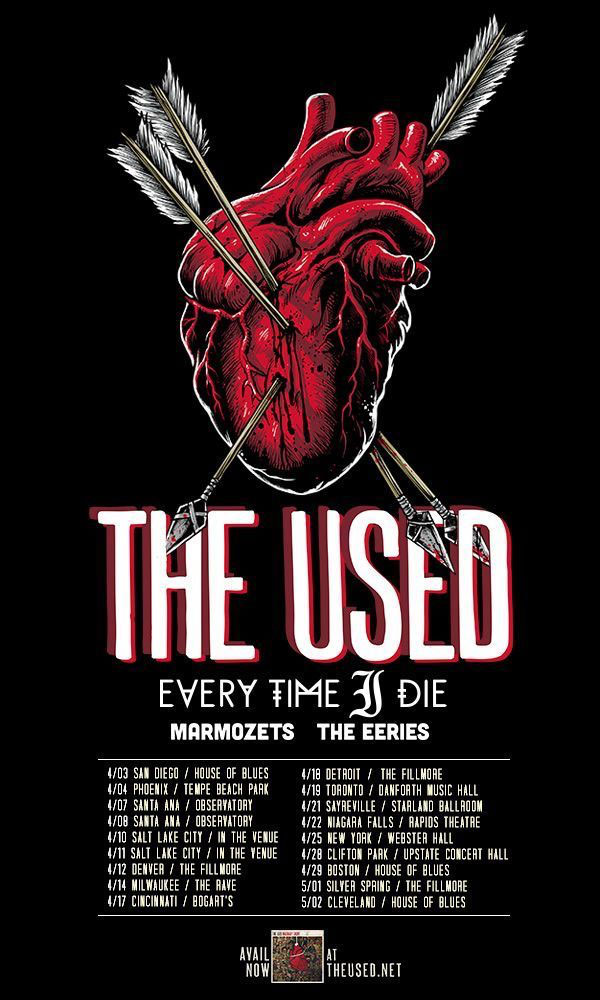 who is the used on tour with