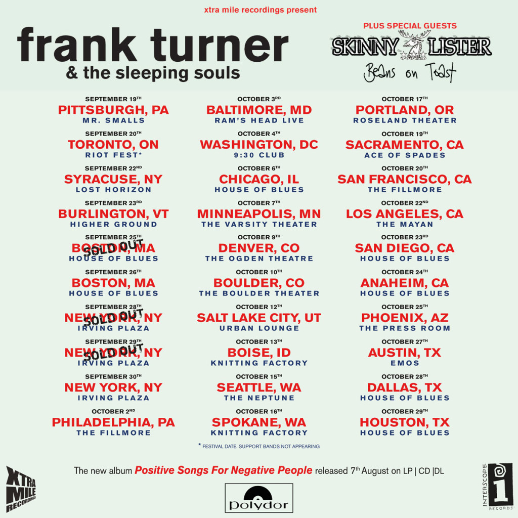 Frank Turner US Tour