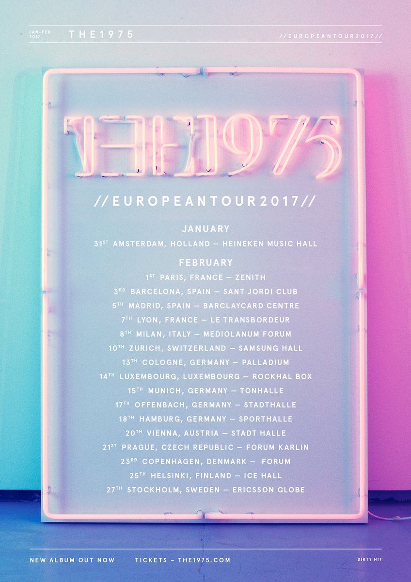 the 1975 tour in europe